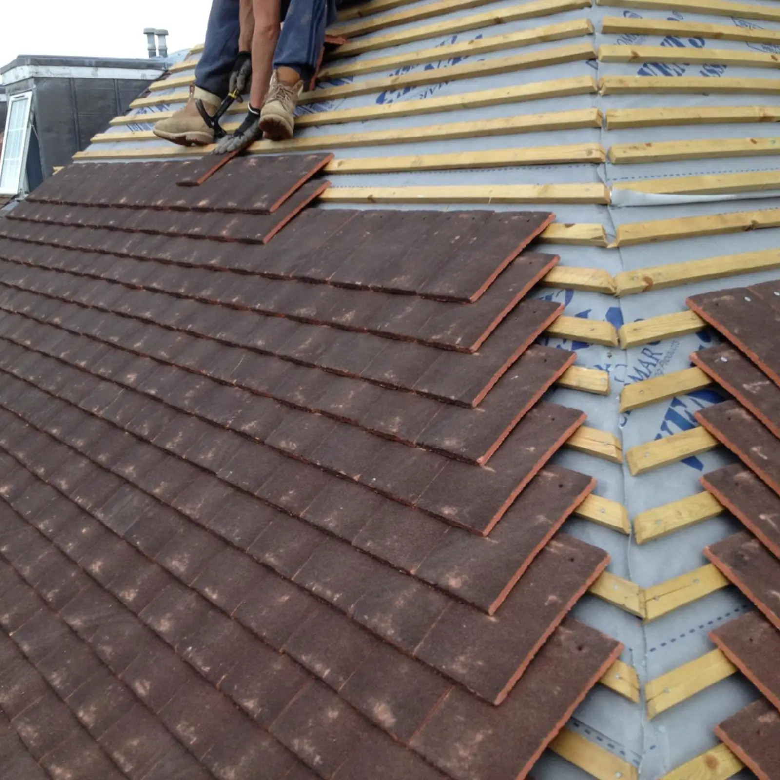 Roof tiling on a property in Borehamwood.