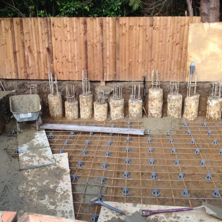Rebar grid prepared for top-quality groundwork services.