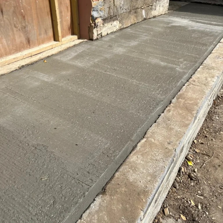 Newly poured concrete slab from the New South Wales project.