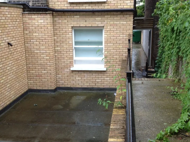 Brick building with a patio in Elstree.