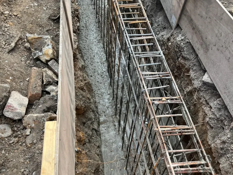Rebar cage for foundation piling services in Aldenham.