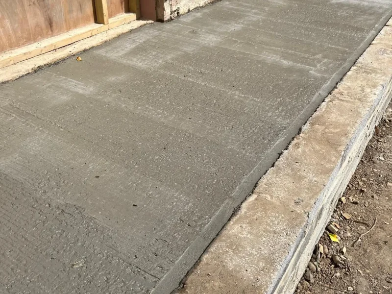 Newly poured concrete slab from the New South Wales project.