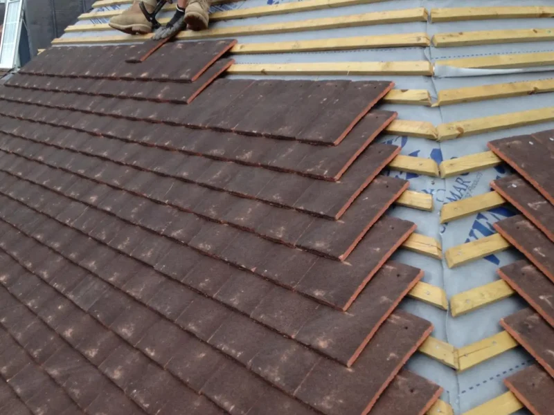 Roof tiling on a property in Borehamwood.