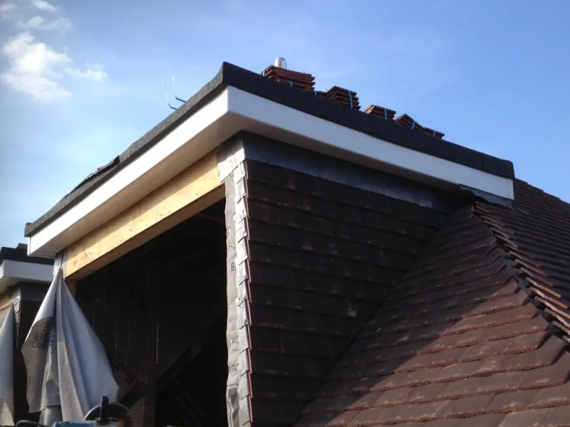 Roof under construction for a foundation project in Potters Crouch.